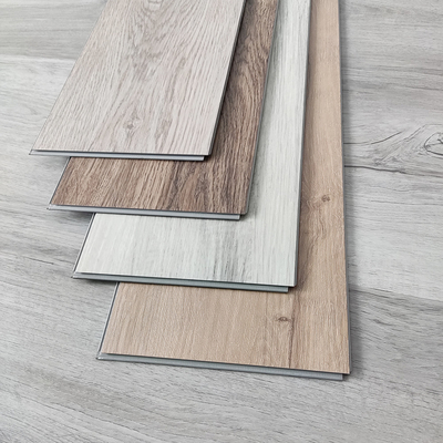 Waterproof Vinyl Click Tile 4mm 4.2mm Office SPC Flooring with IXPE Padding Waterproof