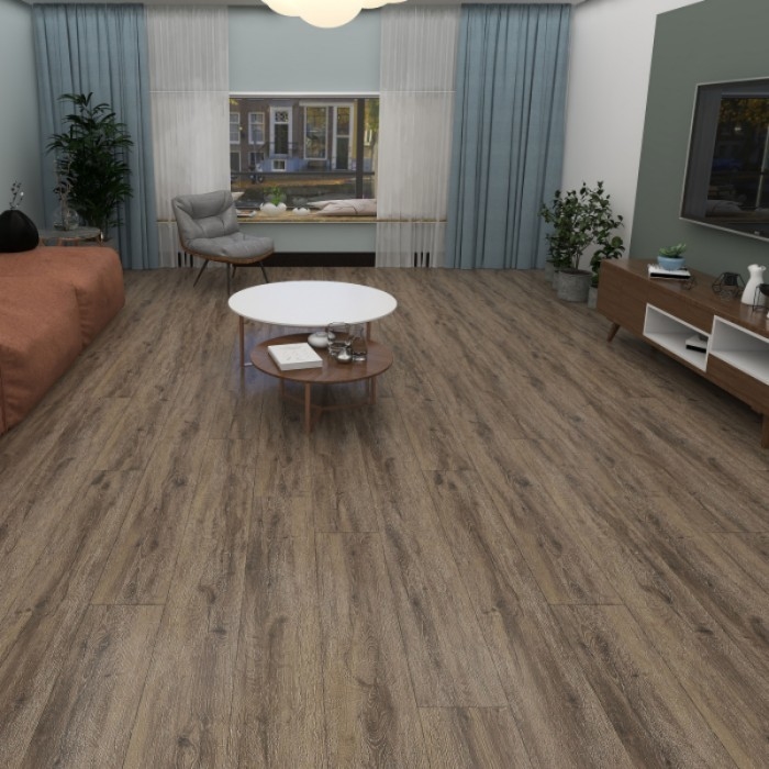 4.0-6.0mm Thickness Click Interlocking PVC Floor Tiles Wooden Texture SPC Flooring